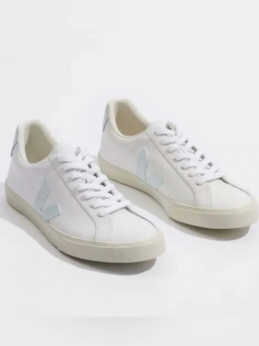 Veja 9 Esplar Sneakers White Light Blue Preppy Designer Streetwear Quiet Luxury